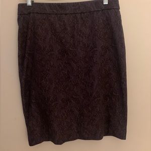 Elle straight skirt with floral print